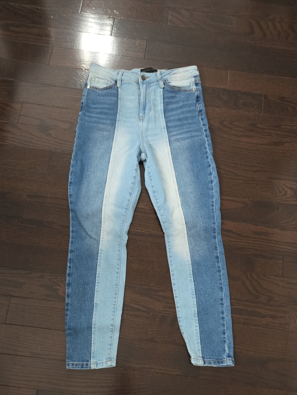 Kendall & Kylie Two-Tone Blue Panel Skinny Jeans
